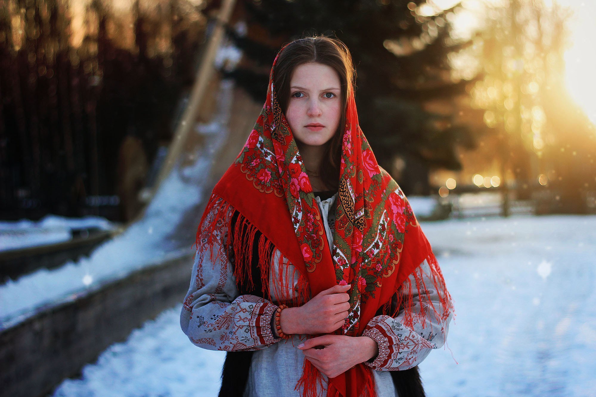 Girls in Slavic costumes in Brampton