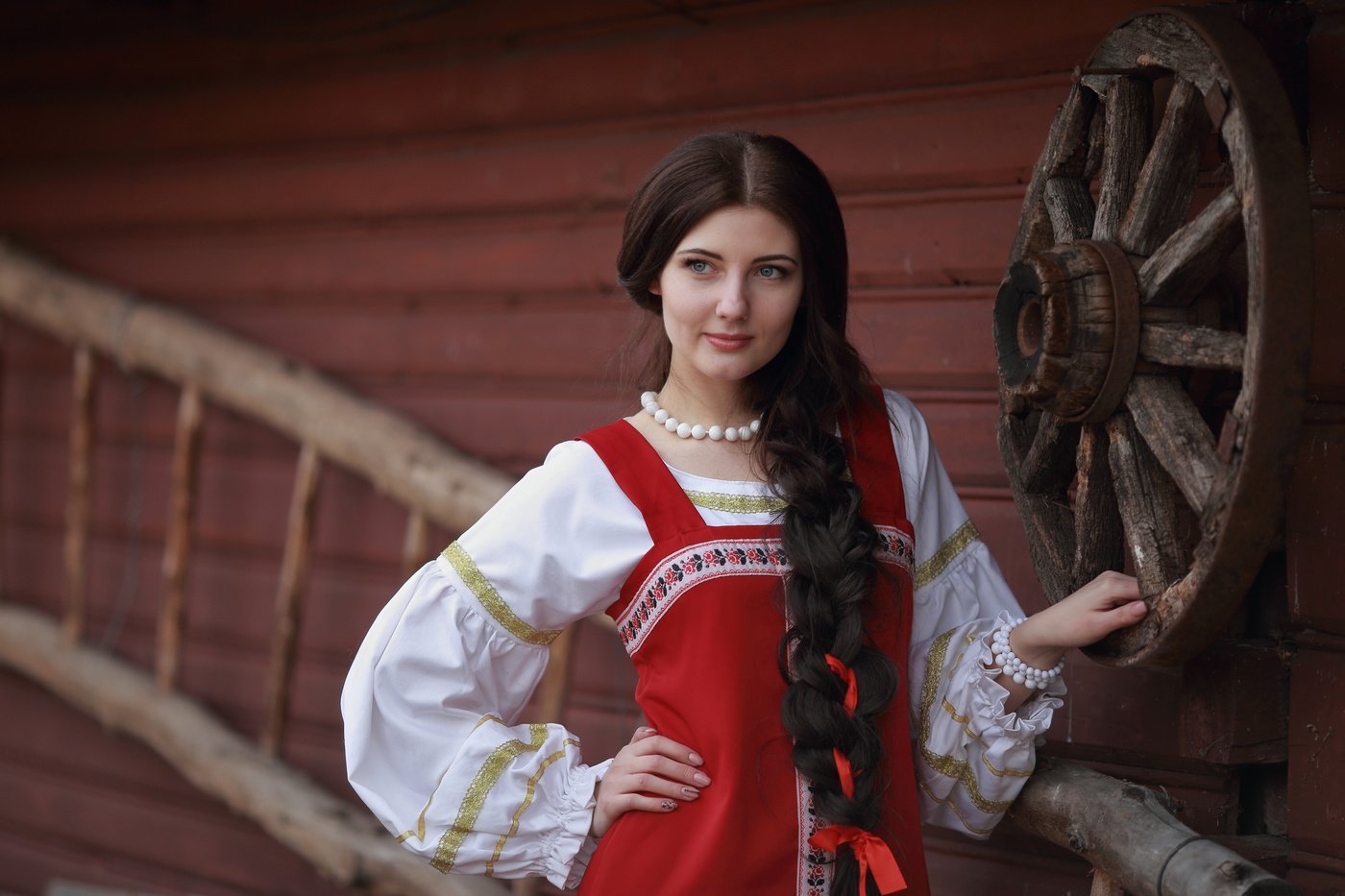 Girls in Slavic costumes in Brampton